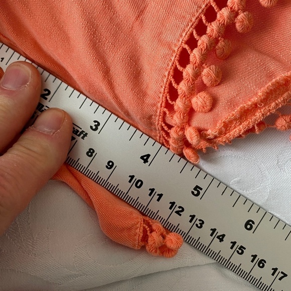 Saks Fifth Avenue Women's Coral Peach Boho Cover-up Shorts Size X-large - Picture 10 of 11